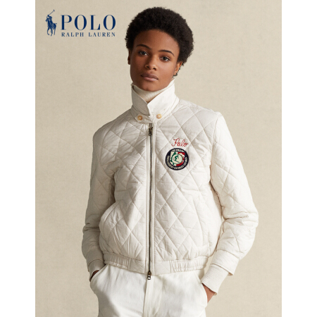 Ralph Lauren/拉夫劳伦女装 2021年春季绗缝飞行员夹克22029 101-白色 S