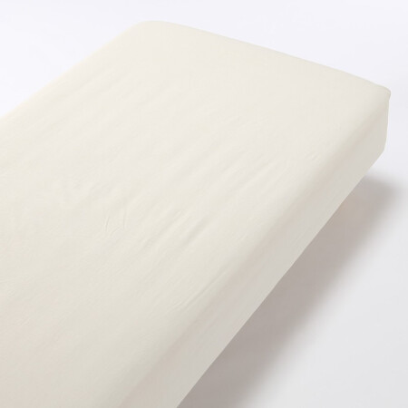 MUJI 水洗棉 床垫罩 家纺 浅米色 单人床用 120×200×18～28cm用