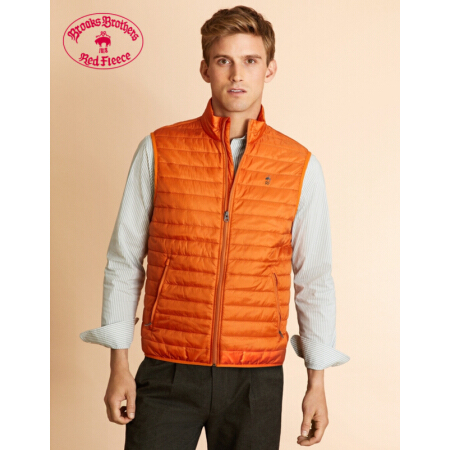 Brooks Brothers/布克兄弟男士休闲马甲背心 8003-橙色 S