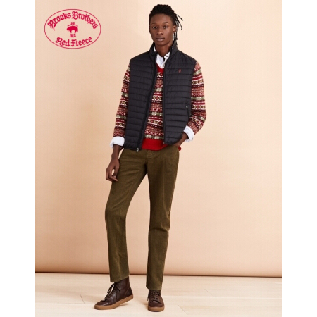 Brooks Brothers/布克兄弟男士休闲马甲背心 0004-黑色 S