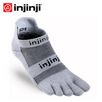 injinji 五指袜五趾袜 短筒薄款COOLMAX 马拉松跑步运动 浅灰色 M（40.5-44）