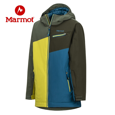 Marmot 土拨鼠 户外新款滑雪服男童防水透气保暖TR棉滑雪衣74960