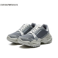 阿玛尼EMPORIO ARMANI奢侈品21春夏EA男士休闲鞋 X4X324-XM675 GREY-N485灰色 7M