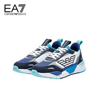 阿玛尼EA7 EMPORIO ARMANI奢侈品21春夏EA7男女款休闲鞋 X8X070-XK165-21S BLUWHTGRY-N342蓝色白色灰色 8