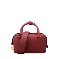 DELVAUX包包奢侈品女包单肩斜挎手提包女迷你包袋 Cool Box系列新年礼物 酒红色