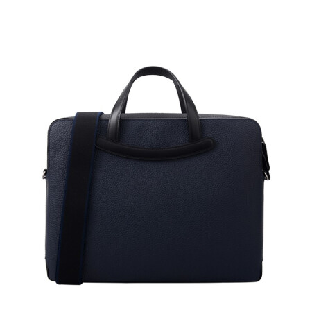 DELVAUX 公文包男士商务包奢侈品单肩斜挎手提包包 Magritte系列限量版新年礼物 藏青色-黑色