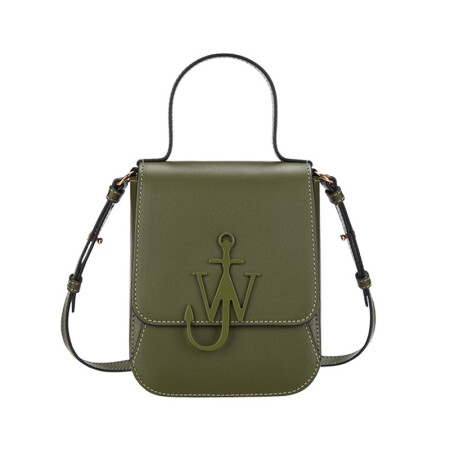 JWANDERSONJ.W. Anderson 女士TOP HANDLE ANCHOR BAG 军绿色牛皮单肩包手提包 HB0238-LA0001-551