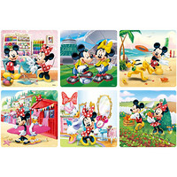 迪士尼(Disney) 儿童拼图玩具 米奇框式组合拼图男女孩礼物(古部拼图9片+16片+20片各2张)15DF2166
