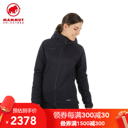 MAMMUT/猛犸象 女士户外弹性防水透气保暖修身连帽棉服 亮白色（1013-01310） XS