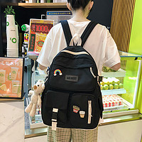 韩版初中高中大学生书包女双肩包休闲男女背包