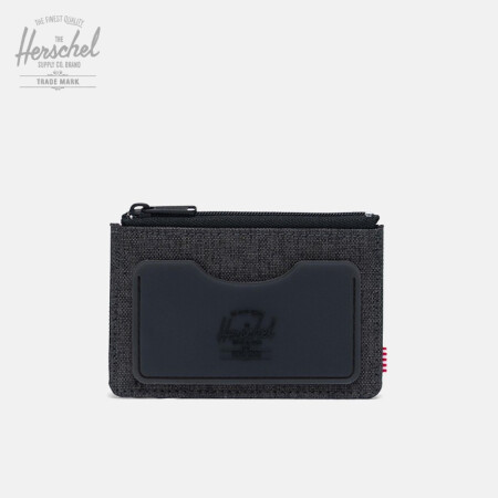 Herschel Oscar Rubber RFID 短款钱包男女卡包零钱包潮牌10833 经典麻黑色/黑色