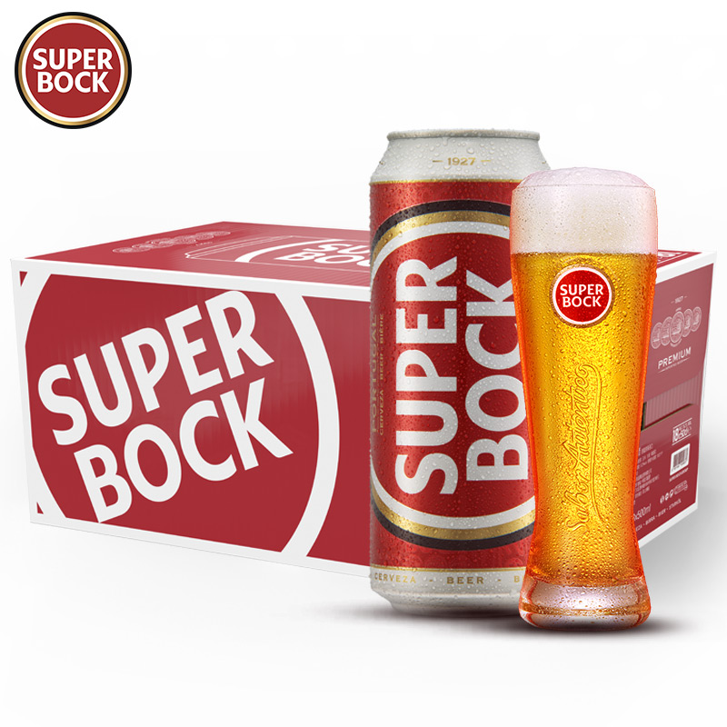 超级波克Super Bock啤酒500ml*18瓶大罐装葡萄牙进口官方整箱包邮