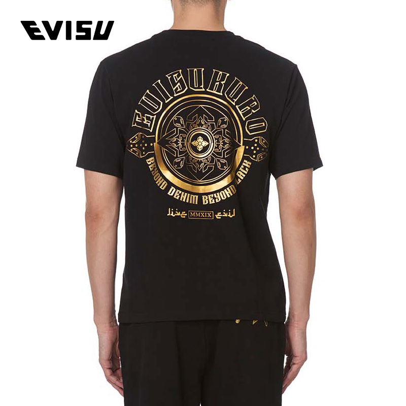 EVISU 19SS 男士家纹印花短袖T恤 1ESGNM9TS575XX（XXL、白色）