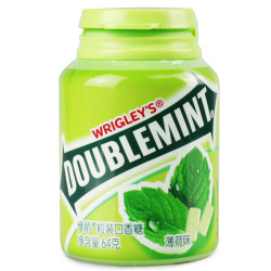 doublemint绿箭口香糖原味薄荷味约40粒64g单瓶装办公室休闲零食