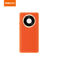 锐思Recci名爵手机保护壳适用于华为Mate40/Pro皮质手感手机壳 橙色 Mate 40 Pro