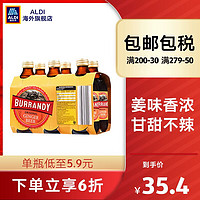 ALDI奧樂齊 澳洲進口姜汁啤酒375ml*6連裝0°酒精 姜啤飲料無酒精