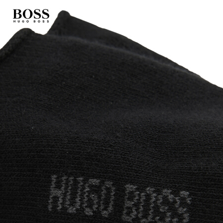 HUGO BOSS雨果博斯袜子男经典款休闲印花船袜 001-黑色 43-46