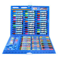 迷尚情 开学季礼物送儿童幼儿园画笔套装150件蓝色