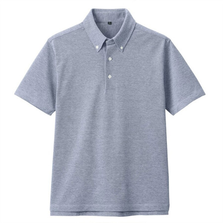 無印良品 MUJI 無印良品  男式 凉爽珠地网眼编织 纽扣领POLO衫 海军蓝 XS