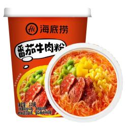 海底捞番茄牛肉粉冲泡方便粉丝119克盒12件