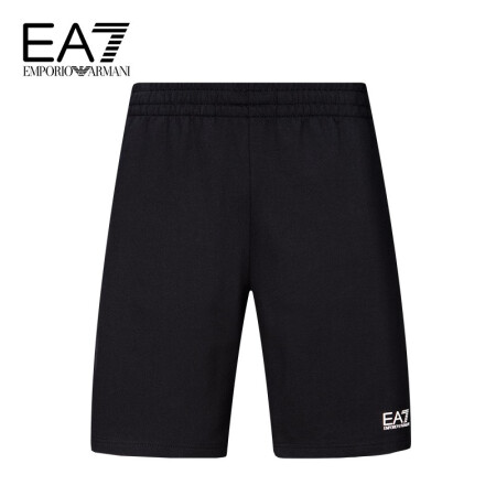 EMPORIO ARMANI EA7 EMPORIO ARMANI奢侈品男装21春夏EA7男士棉质LOGO抽绳运动短裤 8NPS02-PJ05Z BLACK-1200黑色 XS