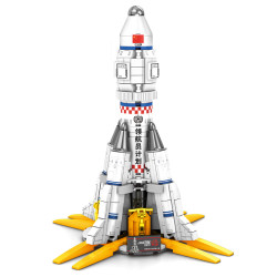 huiqibao toys 汇奇宝 流浪地球q版火箭444颗粒