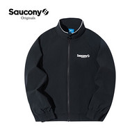 Saucony索康尼 2021新品 女子休闲运动拉链上衣 舒适透气双层夹克379928100102 黑色 S