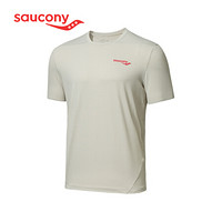Saucony索康尼夏新品运动简约透气短袖T恤男380229110004 白色 XS