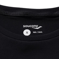 Saucony索康尼新女子运动跑步透气百搭短袖T恤女 380028110264 黑色 M