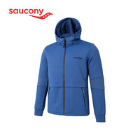 Saucony索康尼 新品 男子针织开衫上衣 拉链连帽夹克380029110262 海兰 M