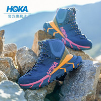 HOKA ONE ONE男女款TENNINE Hike GTX运动鞋高帮防水登山徒步鞋 摩洛哥蓝/藏红花橘-男-建议选大1码 8.5/265mm/M