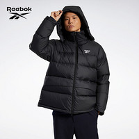 Reebok锐步官方经典男子冬季连帽短款运动羽绒服 GF7119_黑色 A/M