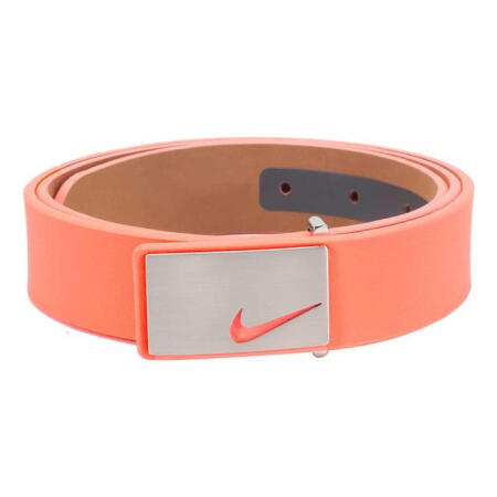 耐克（NIKE）女士头层牛皮徽标磨砂金属扣皮带 现代时尚风格 32mm single L-40