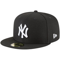 MLB男女棒球帽New York Yankees黑色平檐运动帽休闲帽2976708 single 8(适合头围63.5cm)