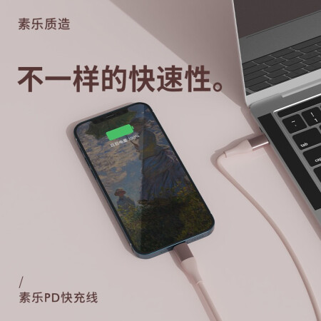 素乐苹果数据线快充闪充20wpd冲电iphone12充电线加长iphone11快充适用于小米华为闪充xsmax 墨绿色