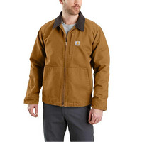 carhartt卡哈特外套男秋冬保暖加绒翻领夹克103370 Carhartt Brown MEDIUM