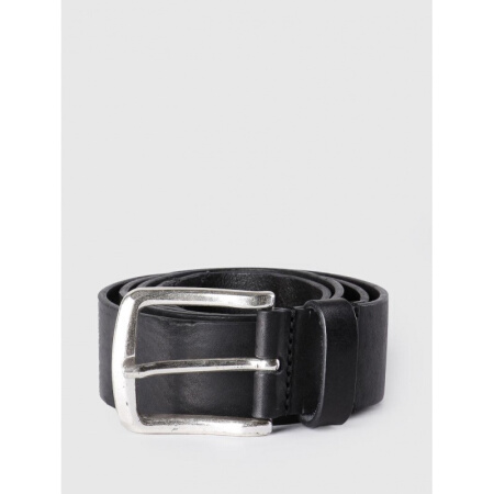 DIESEL迪赛腰带男款牛皮针扣皮带4厘米宽X03737PR080 Black Leather 30 in