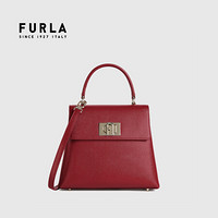 芙拉 FURLA 21SS春夏 奢侈品 1927系列小号女士深红色手提斜跨包