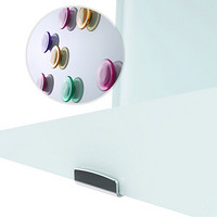 美硕（MEISHUO） 钢化玻璃白板支架式磁性白板壁挂简易办公会议移动写字板 100*150cm