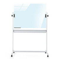 美硕（MEISHUO） 钢化玻璃白板支架式磁性白板壁挂简易办公会议移动写字板 自由型支架(120*90)双面