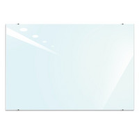 美硕（MEISHUO） 钢化玻璃白板支架式磁性白板壁挂简易办公会议移动写字板 120*240cm