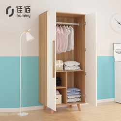 京东plus会员: hommy 佳佰 jb6325c 北欧简约衣柜