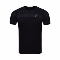 ASICS亚瑟士 速干男式无缝跑步短袖T恤 2011A622-001 黑色 L