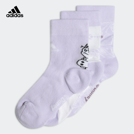 阿迪达斯官网 adidas FROZEN 3PP 小童训练运动袜子GP5103 浅紫/白/浅紫 KXL