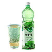 韩国进口 熊津芦荟味饮料1.5L 含芦荟果肉植物饮品