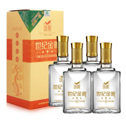 金徽酒42度世纪金徽三星浓香型白酒500ml4瓶经典纯粮酿造淡雅绵柔口粮