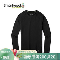 Smartwool女士150系列 美利奴羊毛蕾丝长袖 运动速干内衣6246 黑色 M