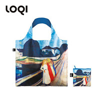 LOQI便携购物袋时尚环保袋折叠大容量包中包随身包 德国LOQI便携购物袋时尚环保袋折叠大容量包中包随身包 桥上女孩 50cm*42cm 聚酯