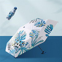 天堂伞植物系列轻便口袋胶囊伞防晒防紫外线遮阳晴雨伞女五折太阳伞 幽夏