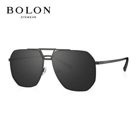 BOLON 暴龙 眼镜2021新品男款偏光太阳镜飞行员个性开车墨镜BL7150 D11-镜片黑色/镜框深枪